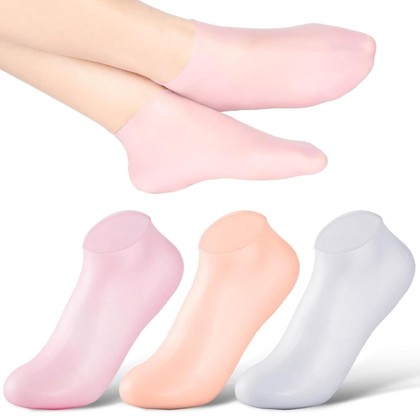Silicone Moisturizing Socks (2 PAIR OF SOCKS)