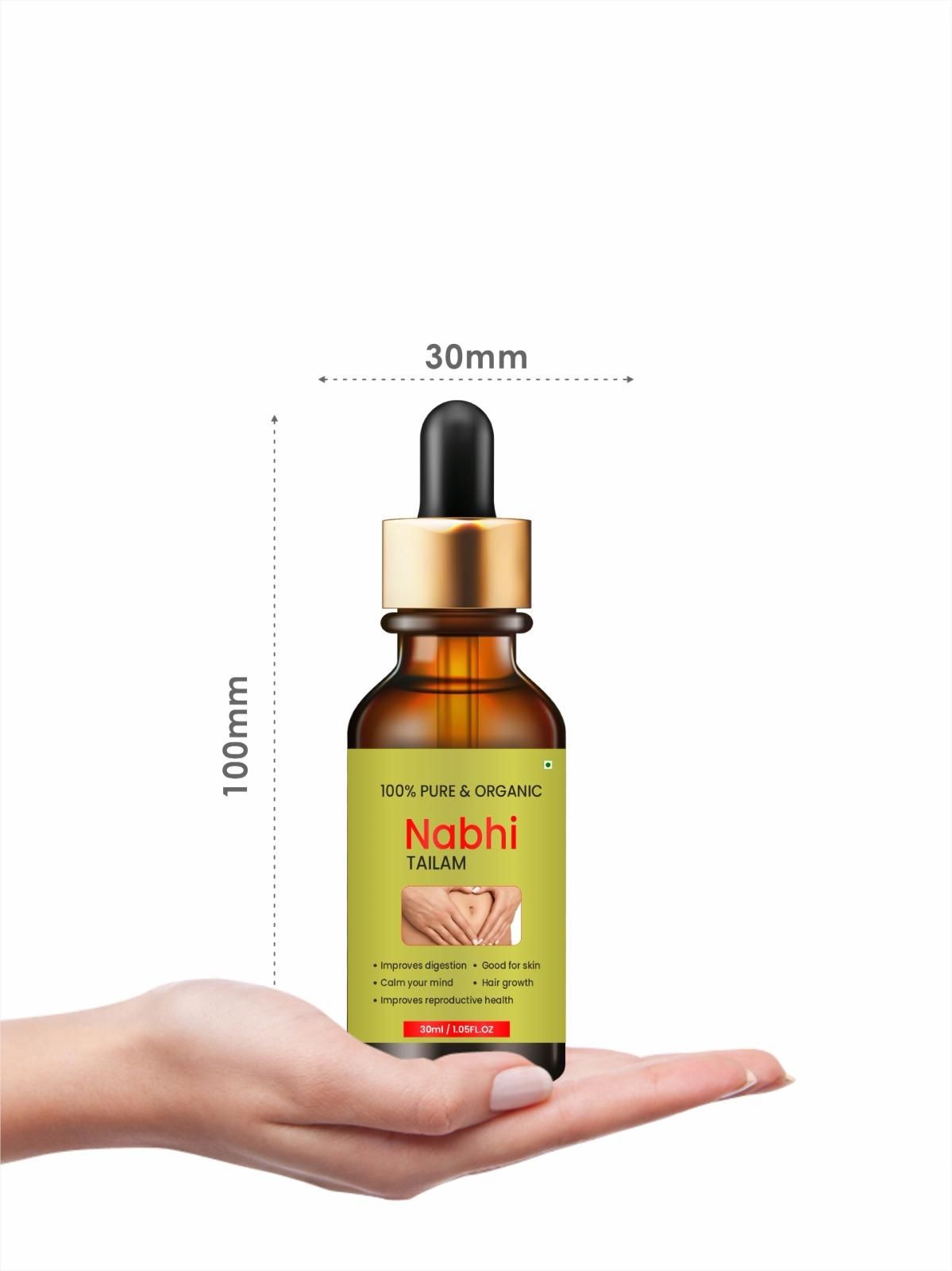 Nabhi Touch Ayurvedic Relief Oil For Belly (Buy 1 Get 1 Free)