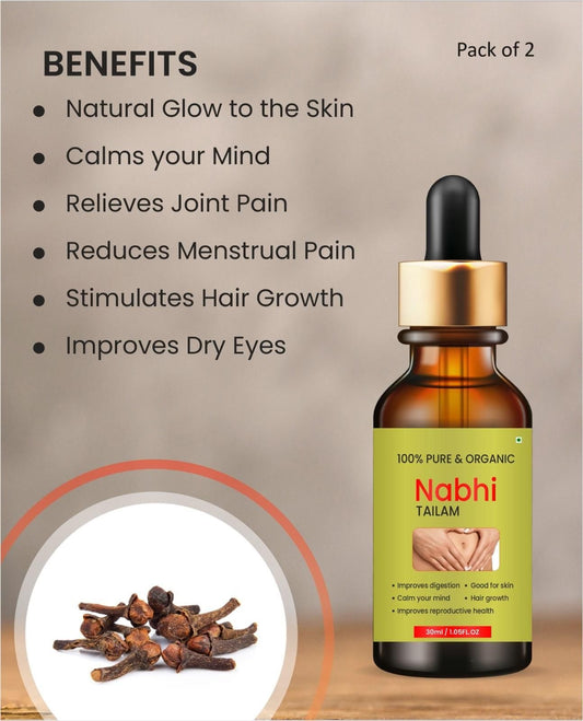 Nabhi Touch Ayurvedic Relief Oil For Belly (Buy 1 Get 1 Free)